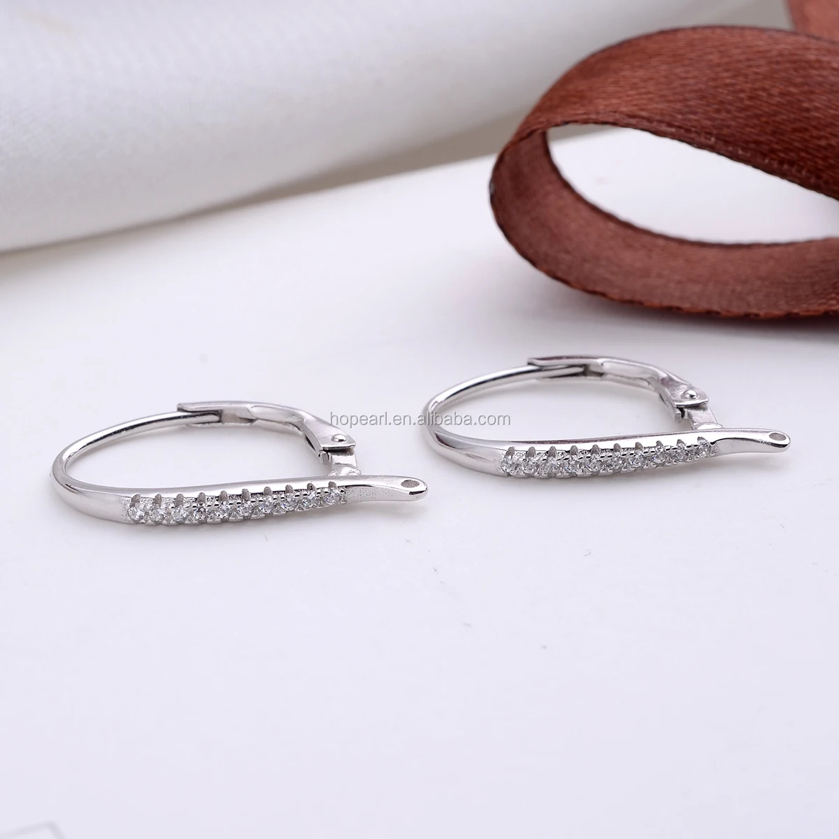 SSE245 Silver 925 Mountings DIY Accessory Earwire Components Leverback Earring Findings