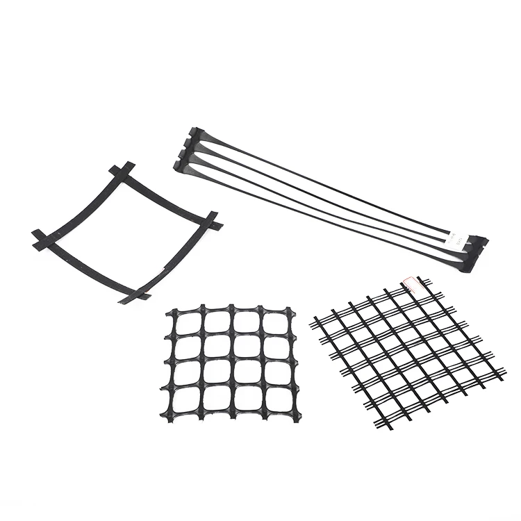 excellent material customized size black PET plastic biaxial geogrid for road construction