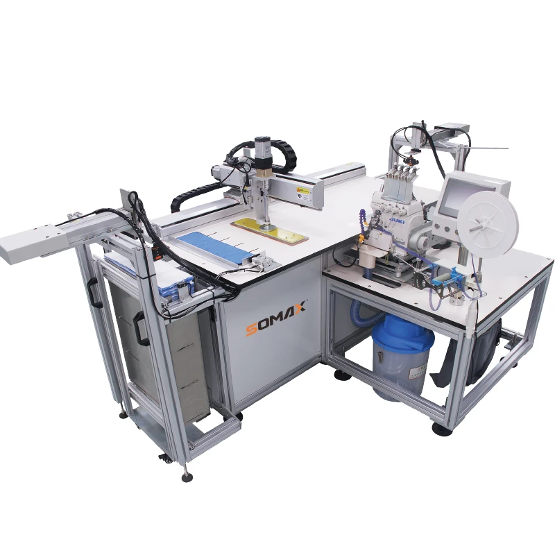 Easy operation SM-21ST fully automatic industrial sewing machine Intelligent Mop Cloth Glass Clean mutton cloth making machine