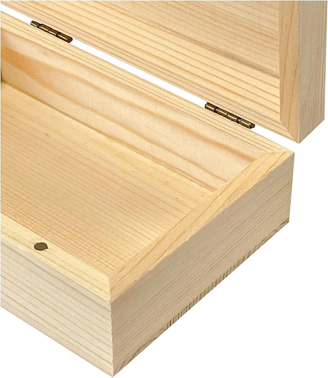 Unfinished Wooden Boxes with Hinged Lid Wood Bulk Box