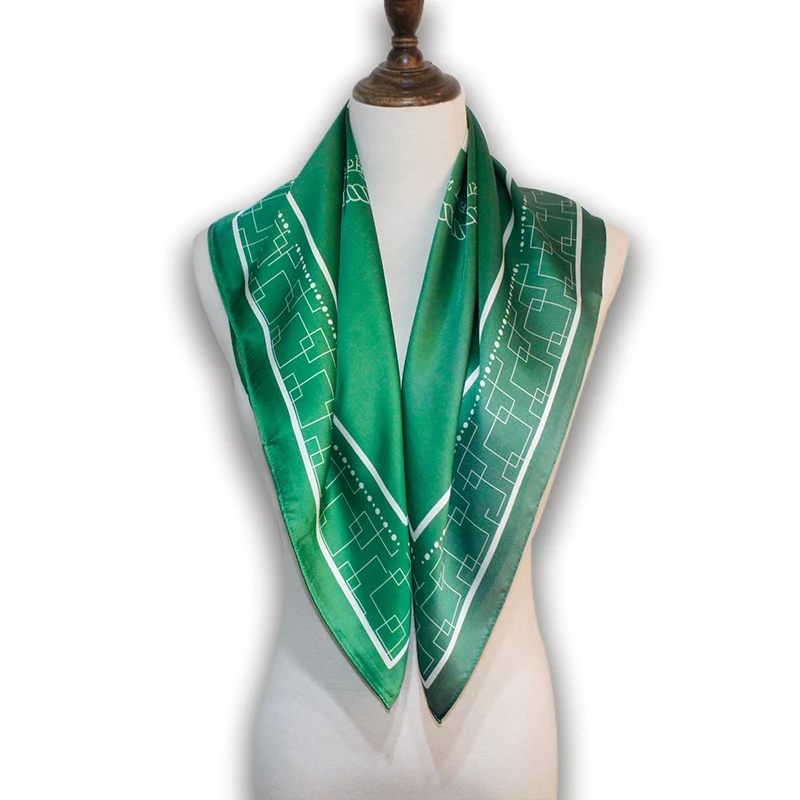 Promotional fashion custom made hair silk bandanas scarf