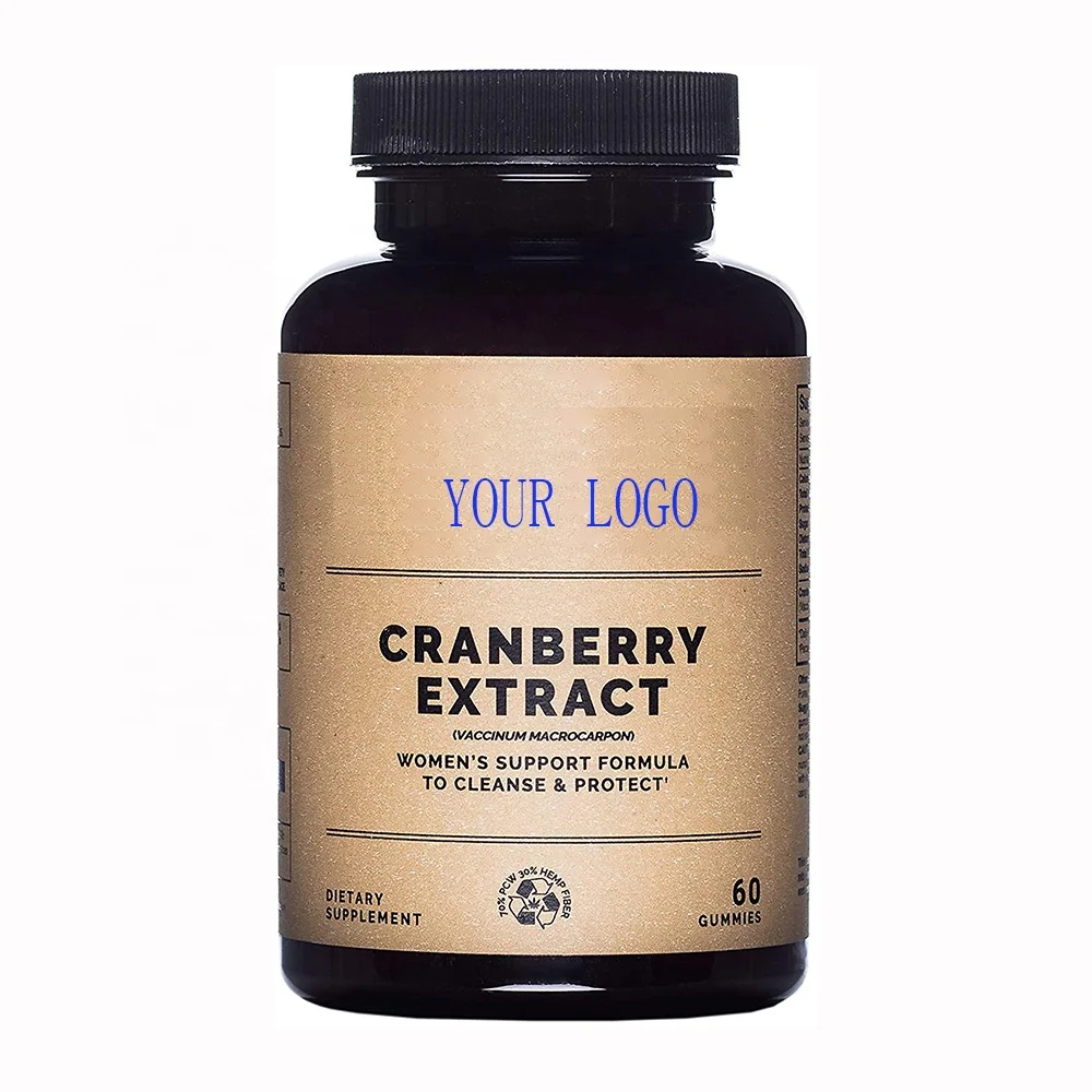Private Label Vegan Vitamin Supplement Cranberry Gummies for Adults Support for Urinary Tract Health
