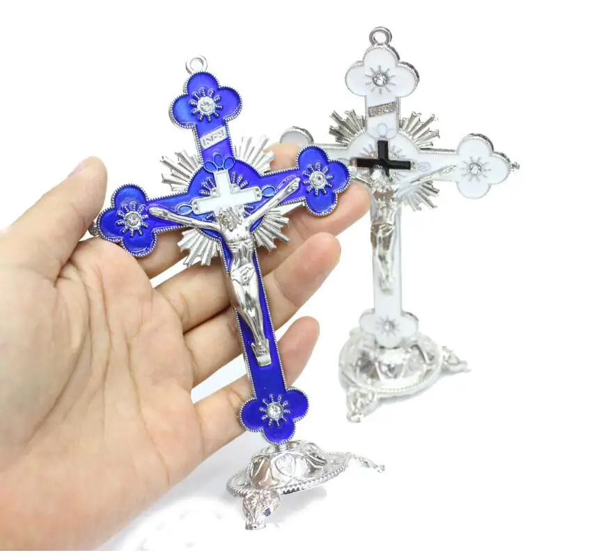 
Plum metal cross Jesus Christ bitter church icon decoration office home religious supplies 