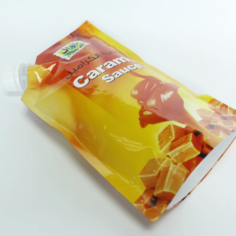 Flexible Polyethylene Controlled Dispensing Spout Opaque Ziplock Flexible Dairy And Yogurt Gusseted Bottom Spout Bags