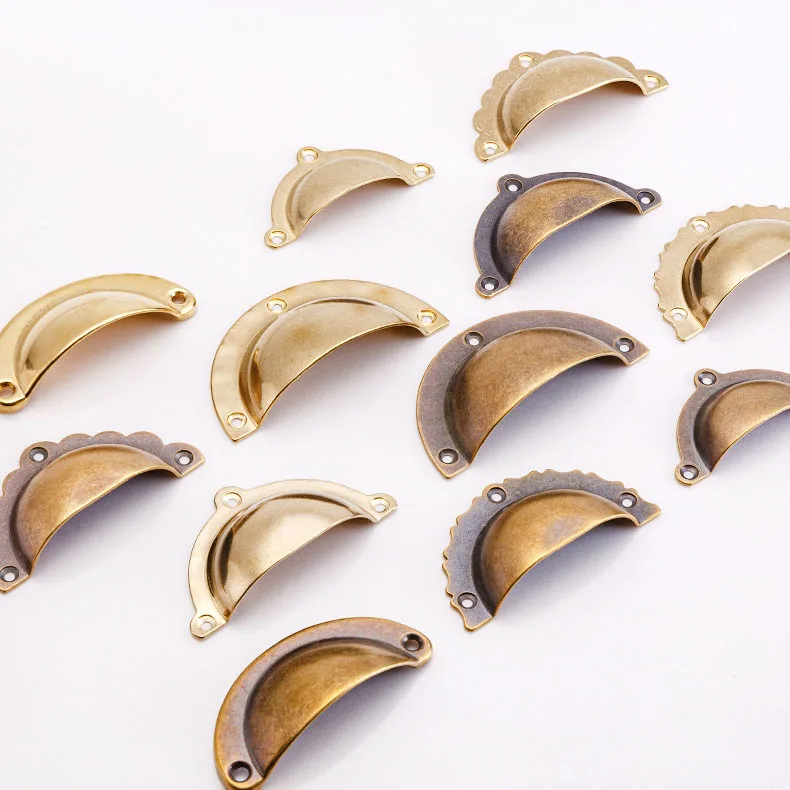 Половина круглая дверная ручка для шкафа винтажный декор антикварные ручки раковины медные