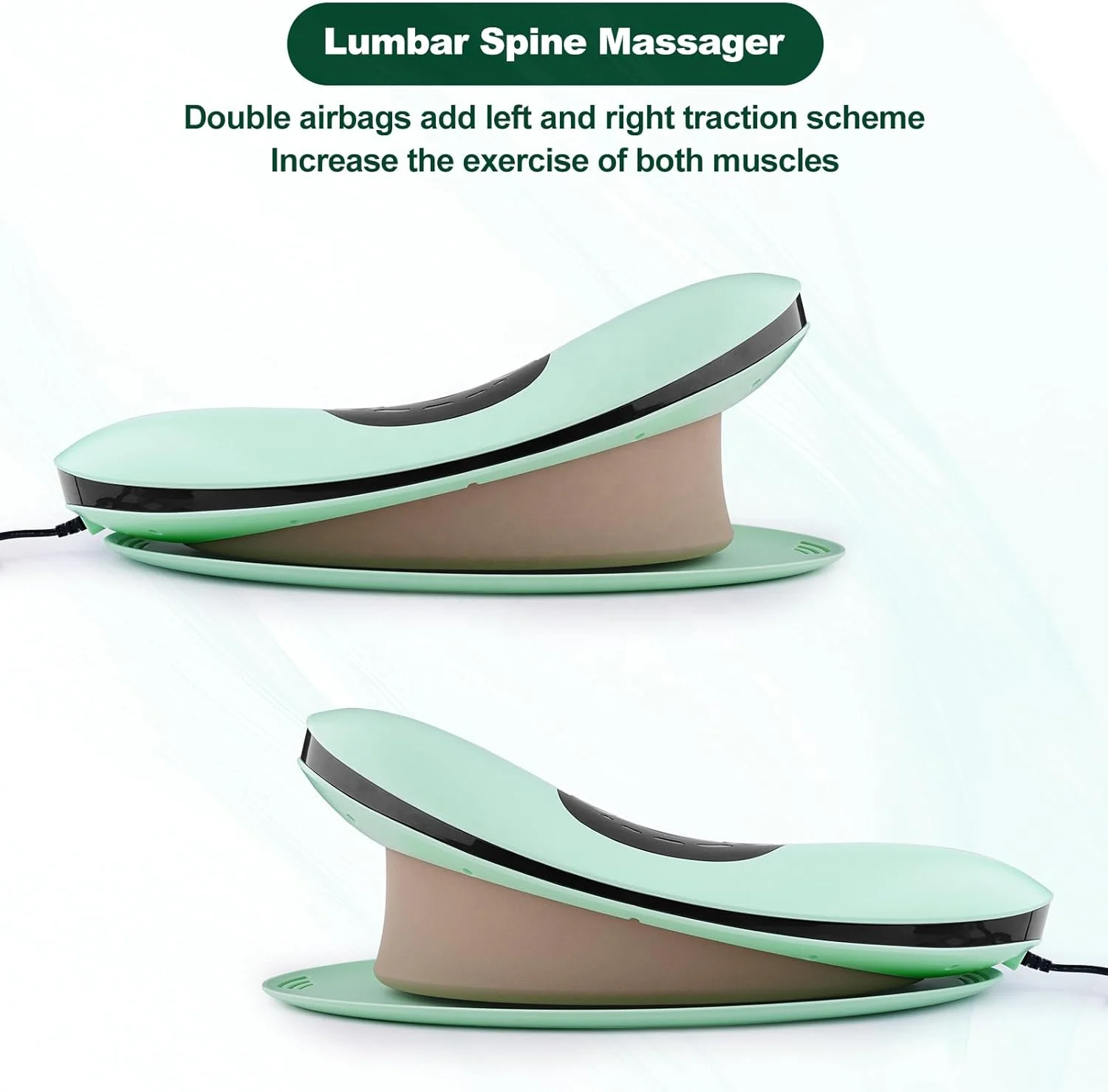 Electric Lumbar Traction Device with Vibration and Thermal Therapy Function Lower Back Massager for Deep Tissue Pain Relief