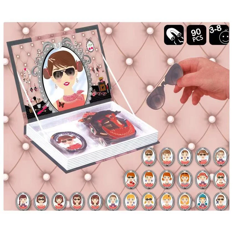 Montessori Early Education Girls Princess Dress Up Game Children Magnetic Puzzle Toy