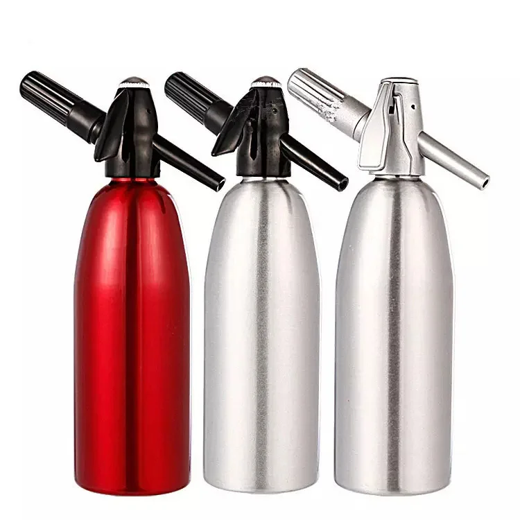 Aluminum 1L Beverage Bubble Dispenser Portable CO2 Soda Water Generator