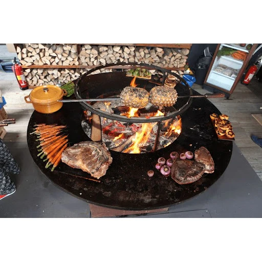 Garden Grill Corten Steel Grill Outdoor Camping BBQ Fire Pit Charcoal Grill