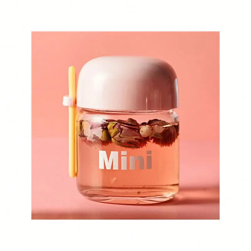 2021 New style Water Glass Bottle mini water bottles bpa With Lid