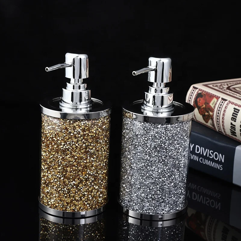 Hot Sell Bathroom Factory Price Wholesale Direct Sales Gold Silver Crystal Washing Set