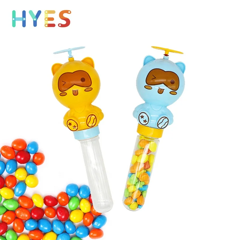 Huiye Raccoon Shape Candy Toys Creative 2 In 1 Sugar Toys With Jelly Bean Promotion High Quality Candy Toys For Kids Boys Girls