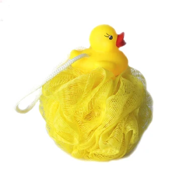 New Design Funny Animal Attractive Loofah Bath Baby Mesh Sponge produced by PE material and added dyestuff