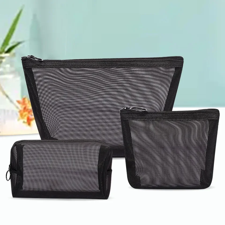 custom towel embroidery logo cosmetic 3 pcs per set pouch for girls mini cosmetics private label travel square bag