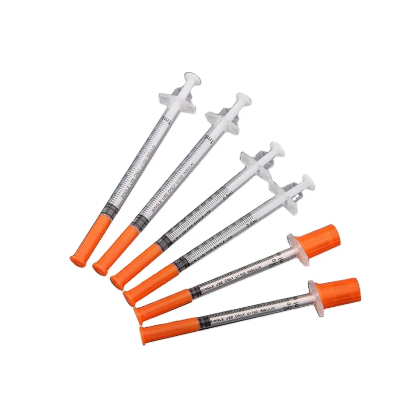 medical disposable insulin syringe with needle from manufacturer