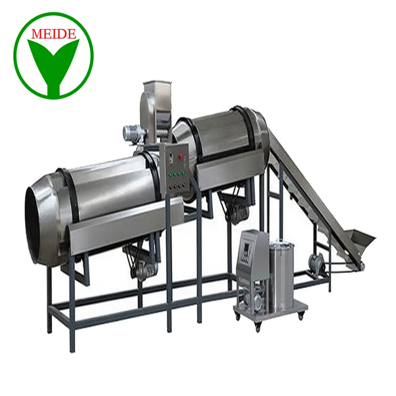 
Fried kurkure cheetos nik nak corn curls chips savoury flavor coating tumbler making machine 