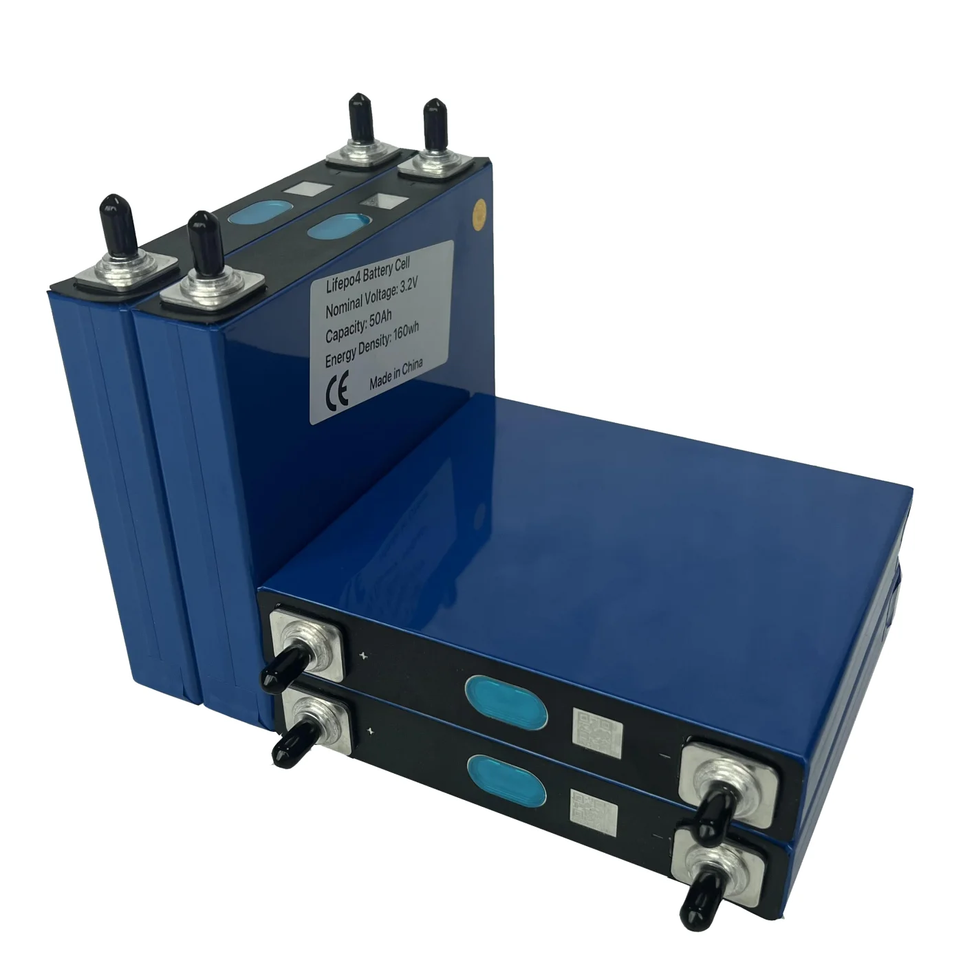 3.2V 50Ah Prismatic Lifepo4 Battery Cell 4000 Cycle Life 50Ah Lithium Ion Batteries For 12V 24V 48V Battery Pack