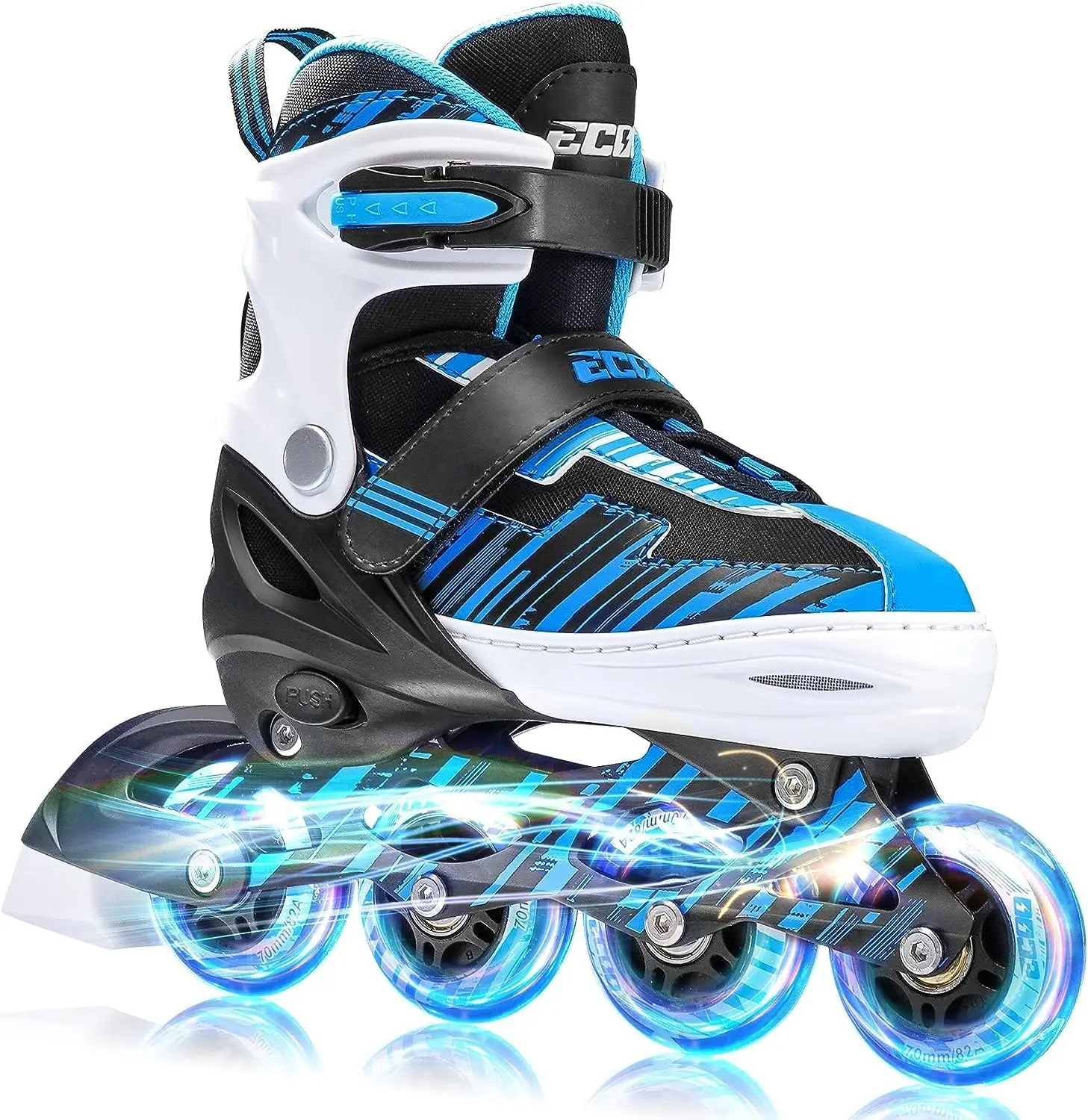 New Fashion Design Hot Sale Full Flashing PU Wheels Aluminium Frame Speed Inline Skate Shoes