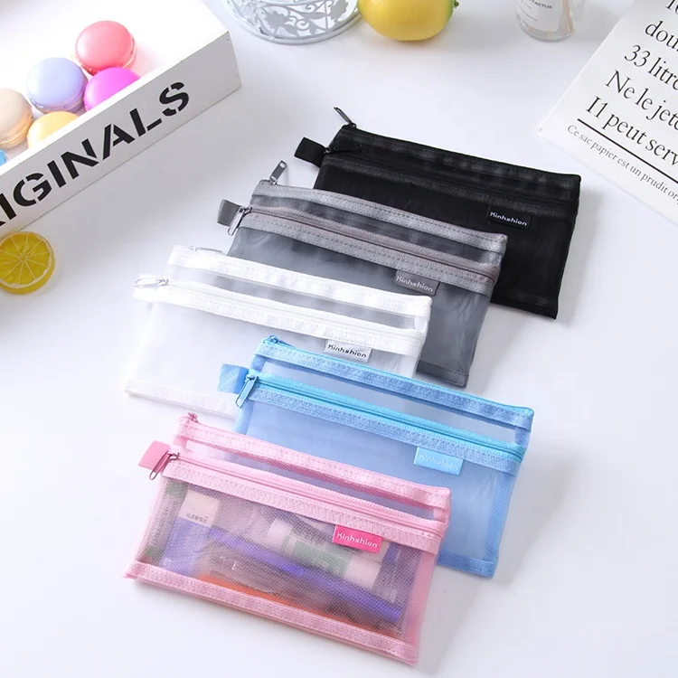 wholesale personalized trendy eco friendly color double layer student pencil casepencil case school