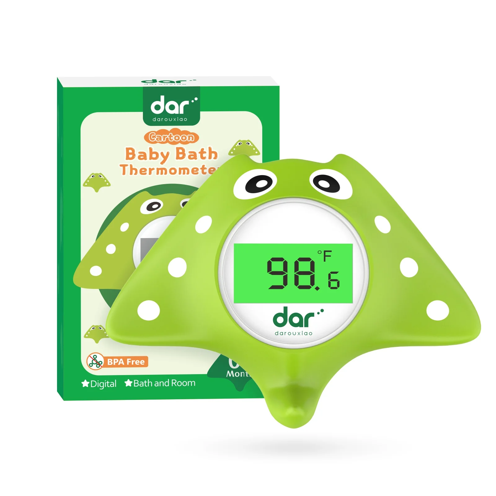 Bath Thermometer Baby Safety Bath Water Thermometer with Backlit Display Infant Bathtub Floating Toy Bath for Baby Kids Toddler