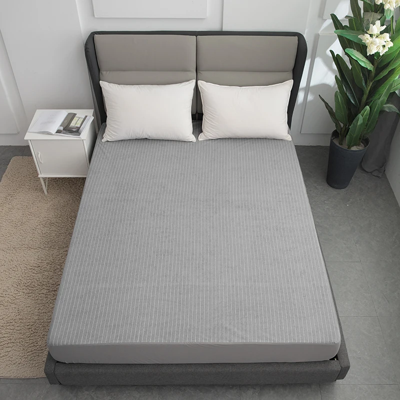 Anti Dust Polyester/Bamboo Terry/Knitted Fiber Fitted Sheet 100% Waterproof Bed Cover Mattress Protector