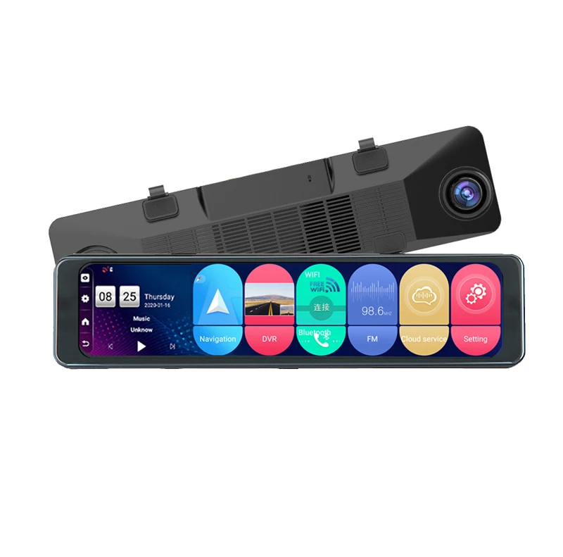 GPS Navigation 12 inch 4G Network Android 8.1 Sygic Map 4GB+32GB Car dvr HD Dual Camera Dashcam Parking monitoring Navigator