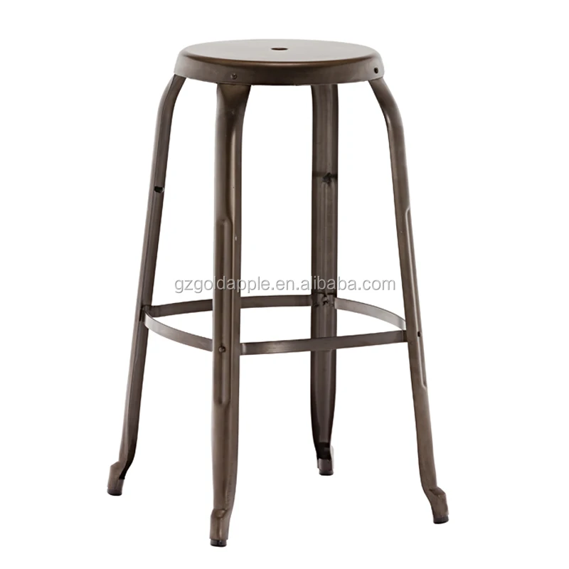 Industrial Stackable Metal Bar Furniture Antique Stools Bar Stool Industrial Metal Counter Height Stool