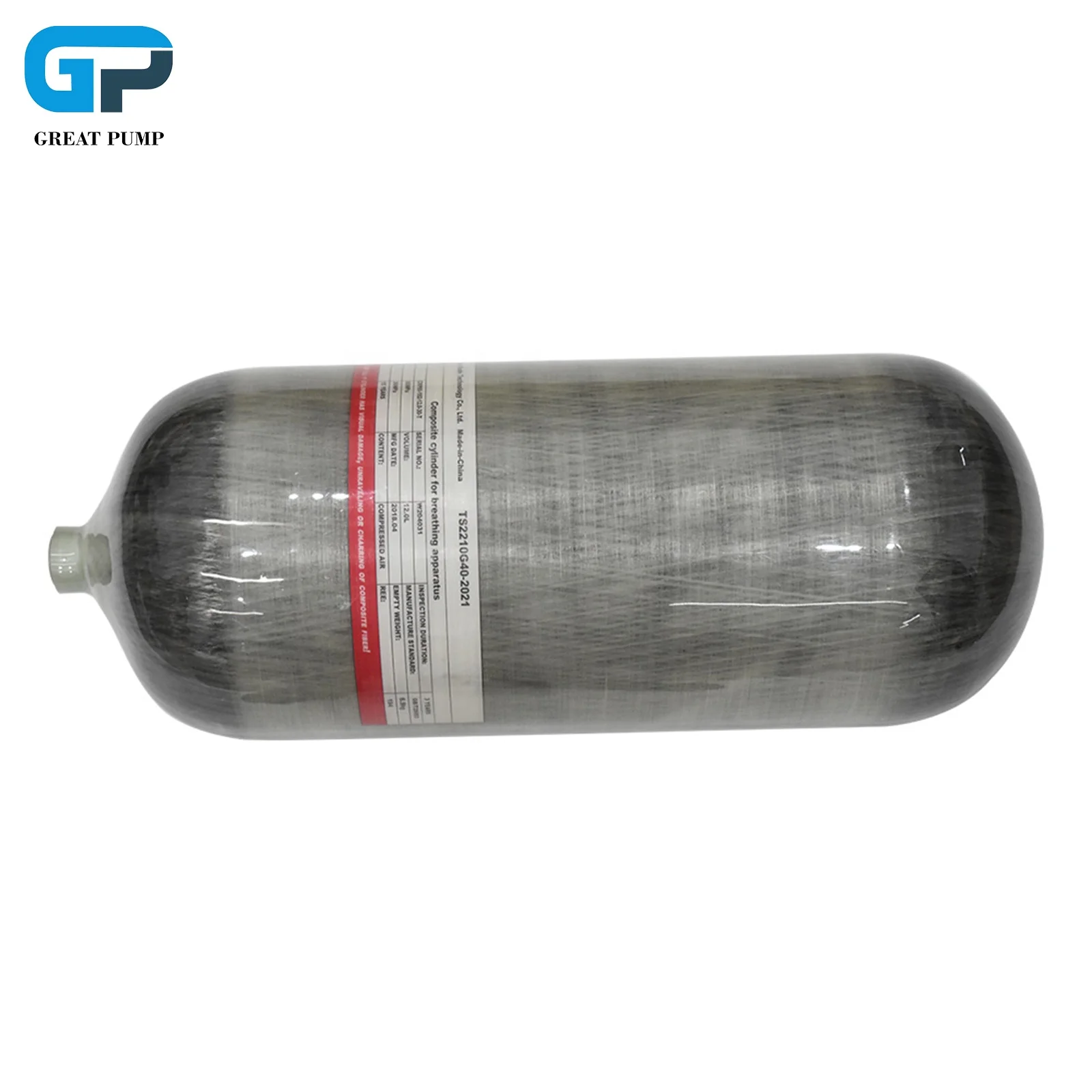 GP High Safety Standard High-capacity 4500psi 300bar HPA 12L Scuba Diving Hunting Equipment Carbon Fiber Air Tank Gas Cylinder