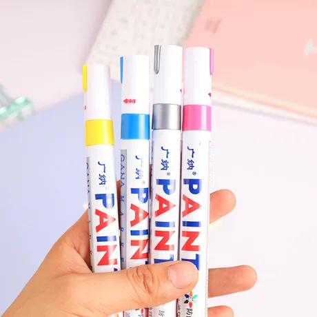 Paint Marker Pens Album Graffiti Pen Car Tyre Paint Marker Hot Selling 12 Colors Permanent Black School Paper