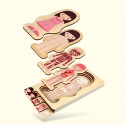 Custom Early Educational Learning Toys Girl or boy Shape Wooden 3d Jigsaw Puzzles for Kids Children