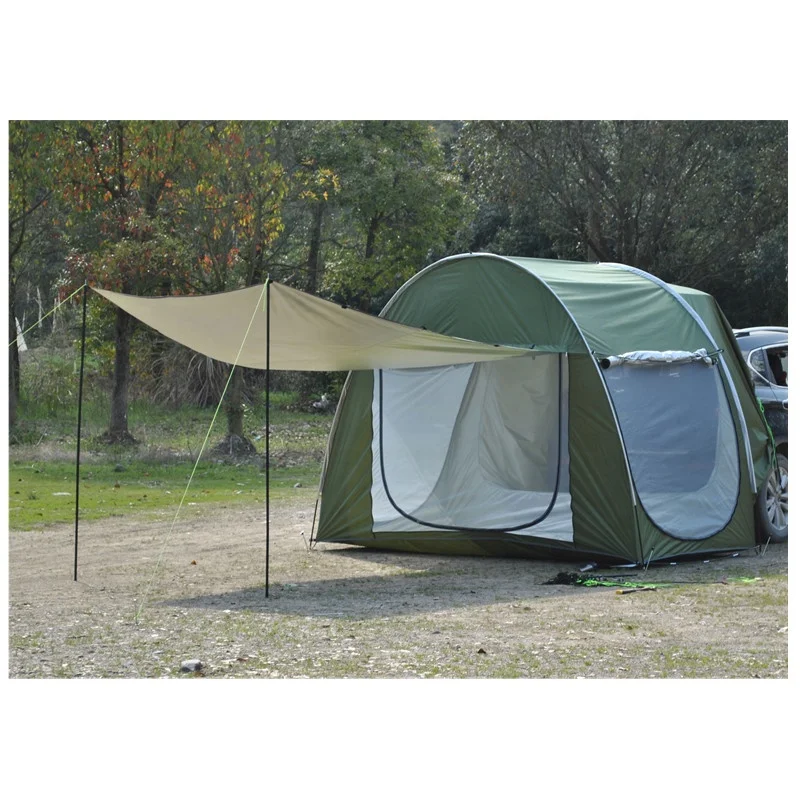 Car Tent 2 Person Easy Set Up Suv Rear Tent With Waterproof&Sunshade For Camping