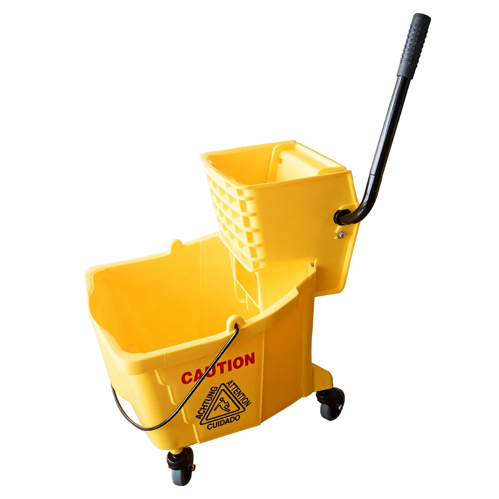 
TMB-03 32L squeezing mop bucket with wheels easy moving bucket sets yellow 