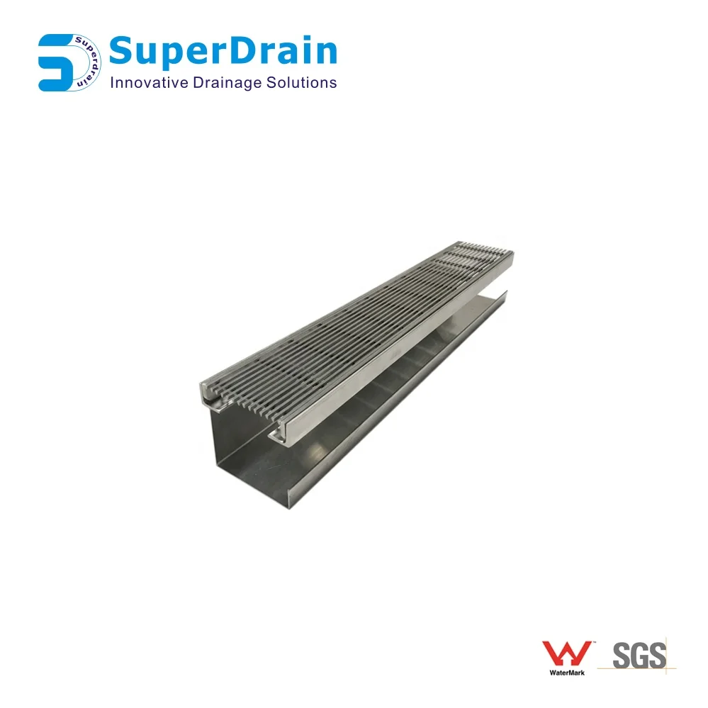 Aluminum sliding door and window drainage channel and grate for balcony