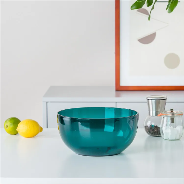 Оптовая продажа, 9 дюймов, большой буфет для ресторана, круглая глубокая пластиковая миска для смешивания салата