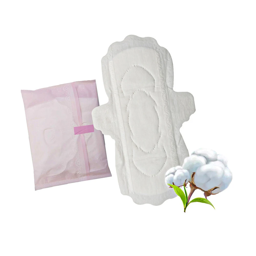 High absorption Disposable super absorbent Anion pure cotton cheap sanitary pads for women