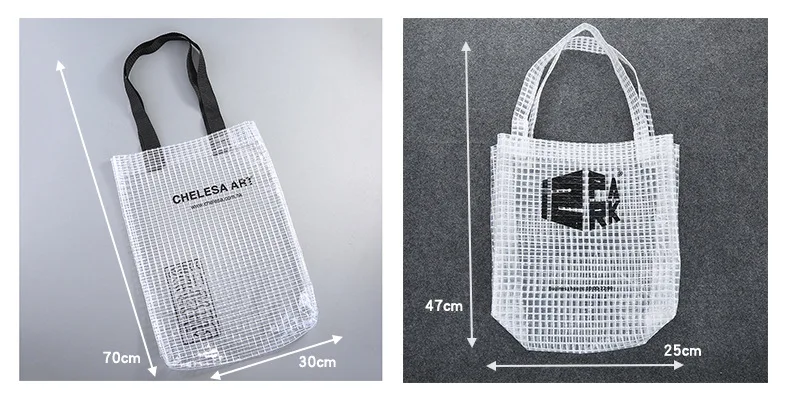 Manufacturers New Design Fashion Simple Transparent PVC Backpack Net Red Shopping Tote Bag Wholesale Can Be Customized