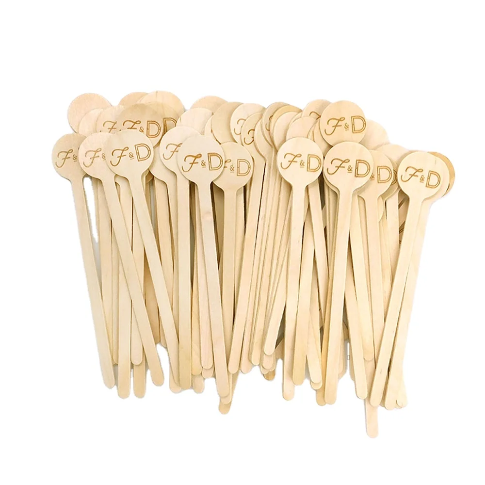 New design disposable wood coffee tea drink stirrer stick