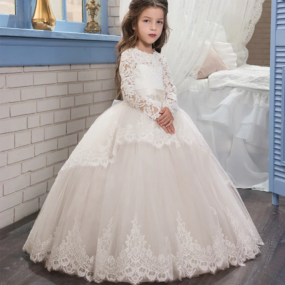 Hot sale evening dress princess wedding dress little girl flower children wedding gown