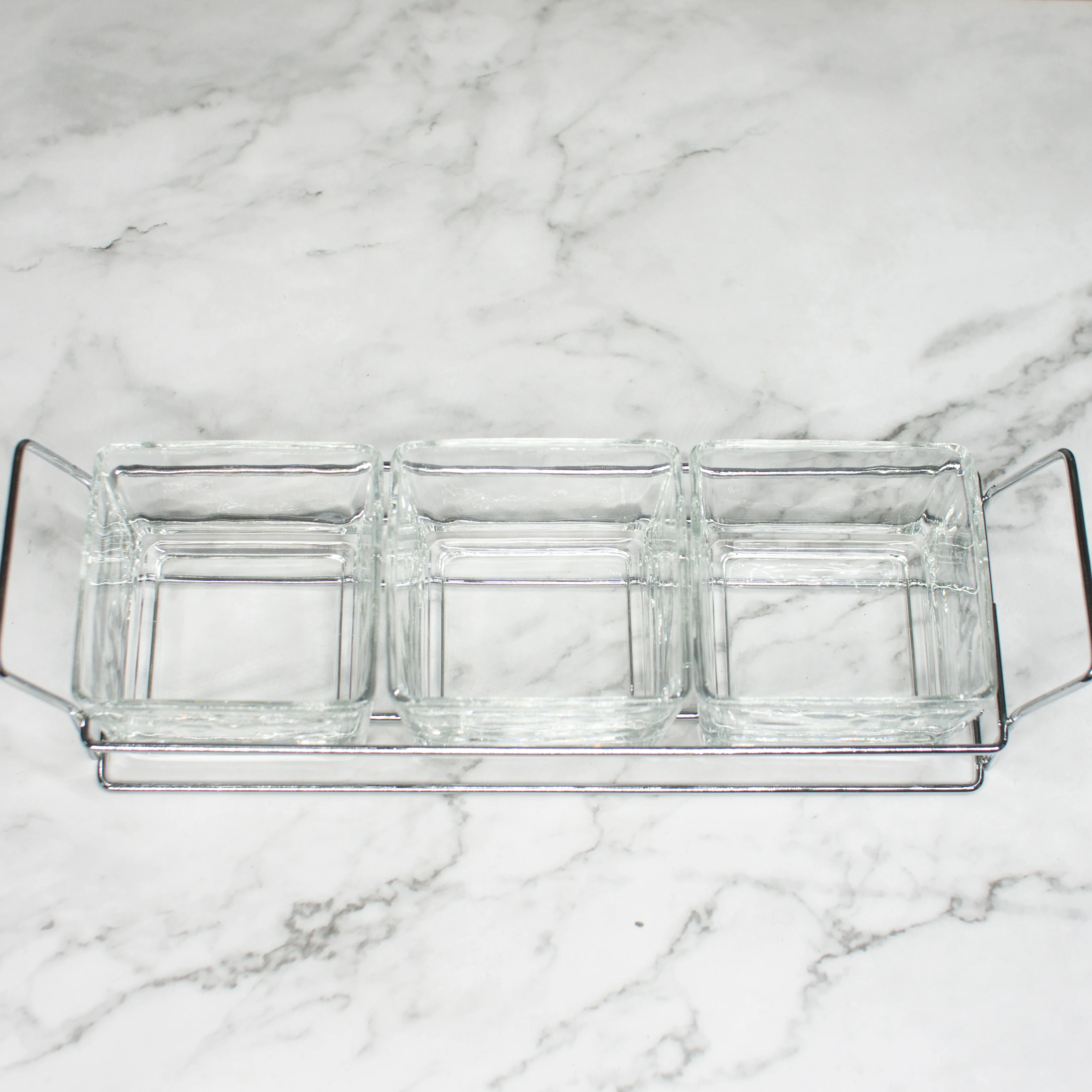 Hot Sale Nordic Snack Serving Plates Coffee Shop Sugar Dessert Bowls Glass Bowl With Tray