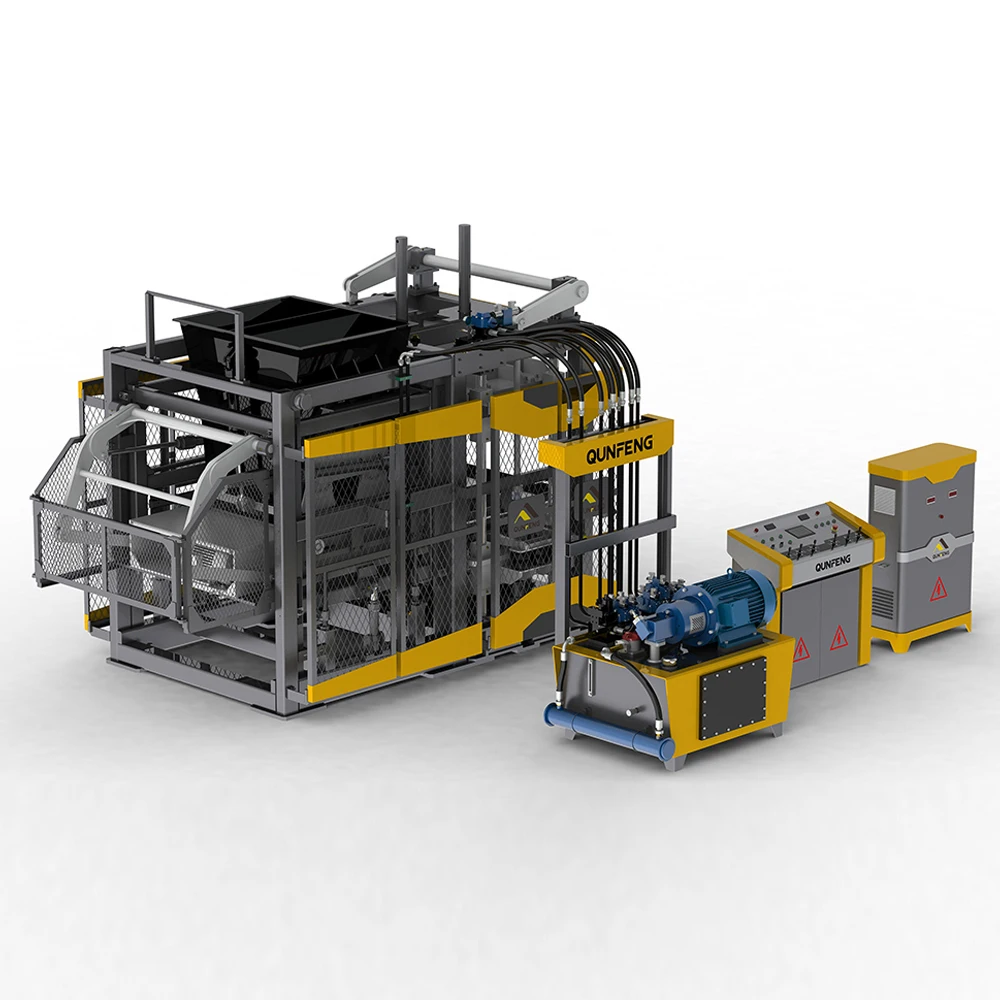 Fully Automatic Concrete Curb Equipment Qunfengmachinery QT12-20  block making machine