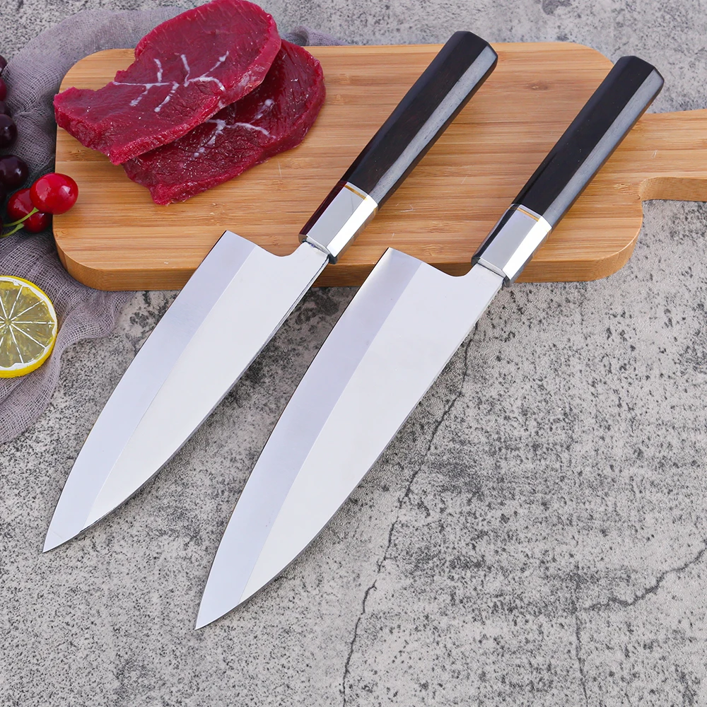 Xingye Hot Sale 2023 Knife Stainless Ebony Wood Sushi Fishing Knife Set For Kitchen