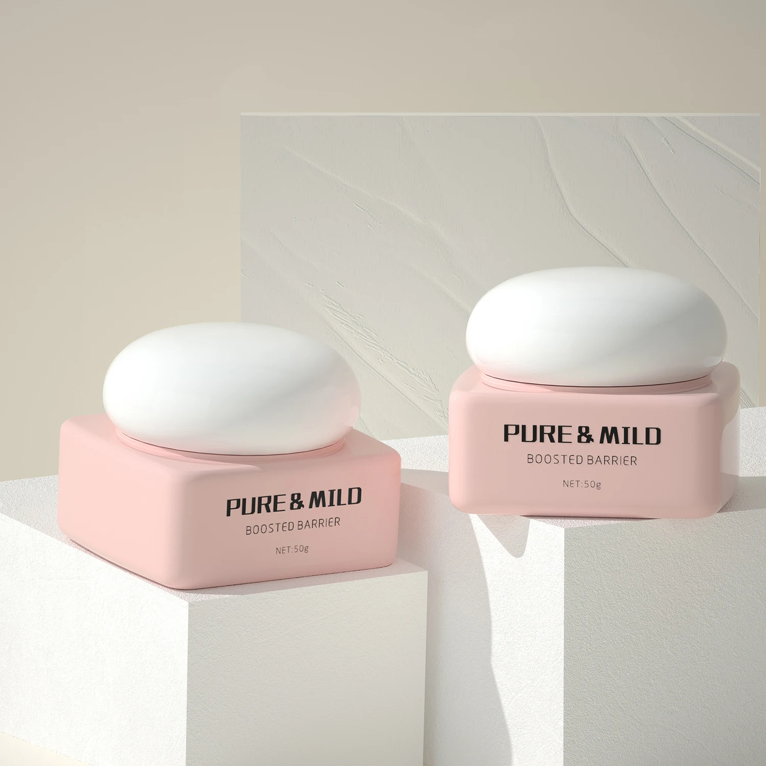 Custom 30 g 50g Luxury Empty Skincare Packaging Eye Facial Cream Jar Square Glass Cosmetic Glass Jars With Screw Lid