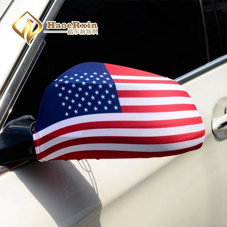 
New type OEM custom World cup american national design rearview cover fans car mirror flag 