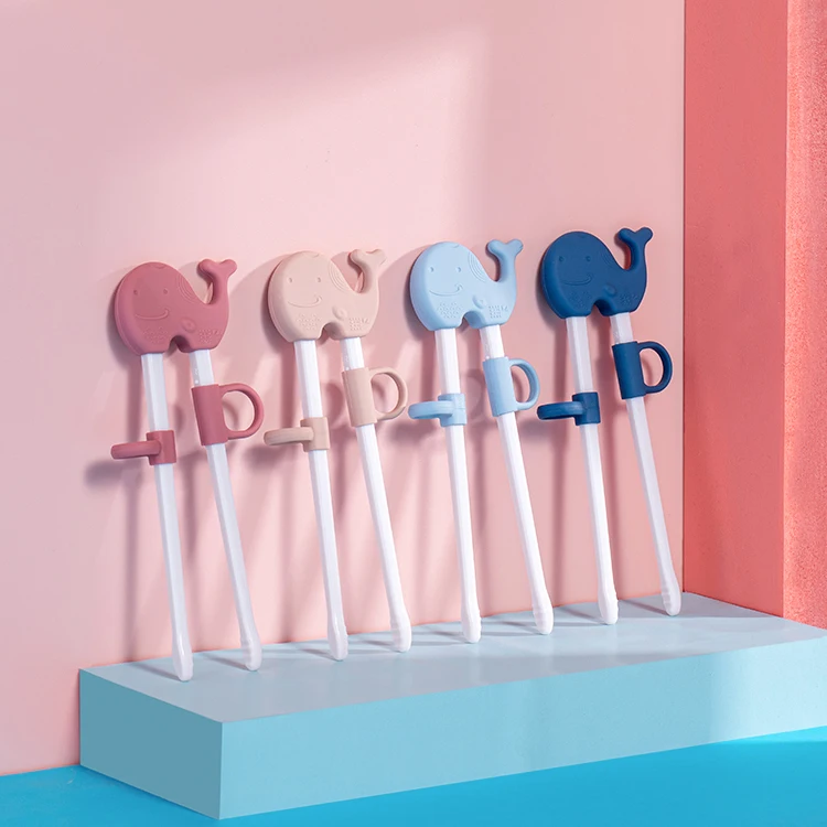 Eco friendly Silicone Kids Learning Cartoon Reusable Travel Toddler Children Baby Kids Chopsticks Training Set for Kid