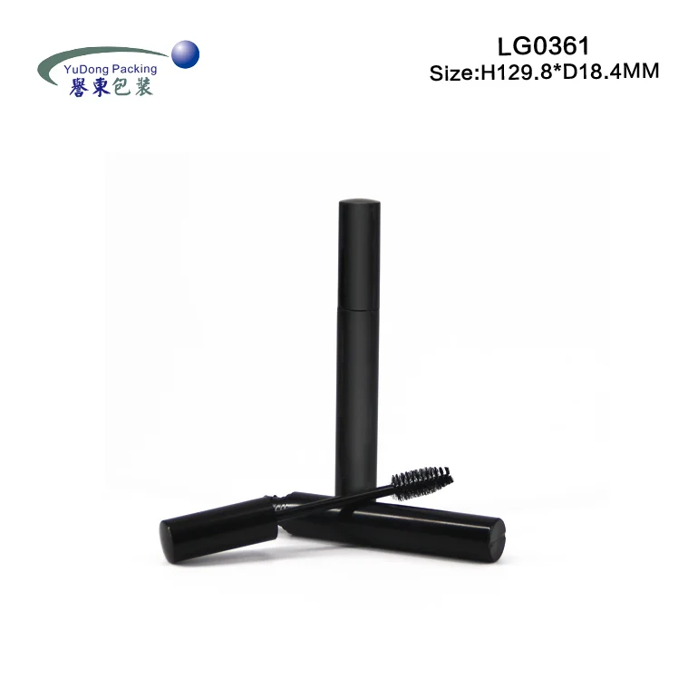 OEM 0,45 унций матовый черный макияж на заказ пустой тушь для туши для ресниц цилиндрические контейнеры для туши для ресниц флакон упаковка с кисточкой