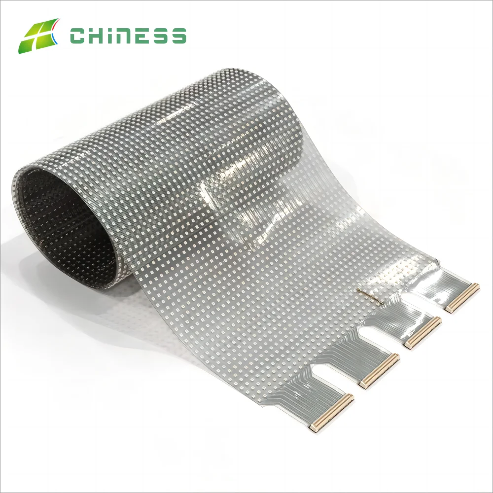 CNS-P-P10 Adhesive LED Panel Film Rollable Flexible Crystal Screen Display Transparent Glass Window