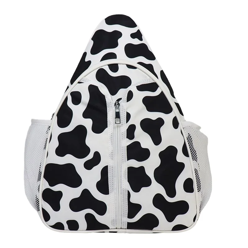 VULCAN pickleball backpack Factory 2023 Fully Padded Pickle ball Rackets Sling Bag Milk Cow Pattern Cross Body Sporty Bag