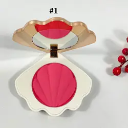 Wholesale High Pigmented Shell Heart Blush Single Cruelty Free Makeup Seashell Blush Private Label Powder Blusher