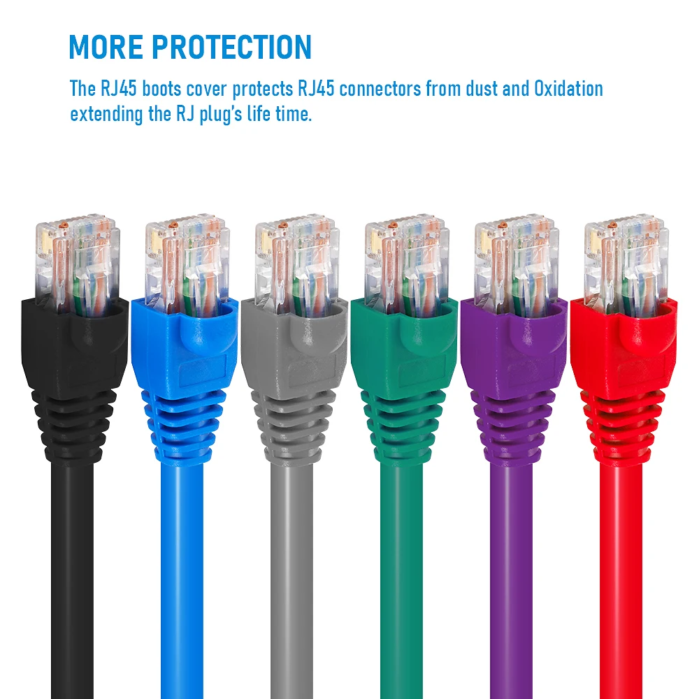  8P8C защита Cat5 Cat6 RJ45 Модульная крышка штекера ПВХ соединительные