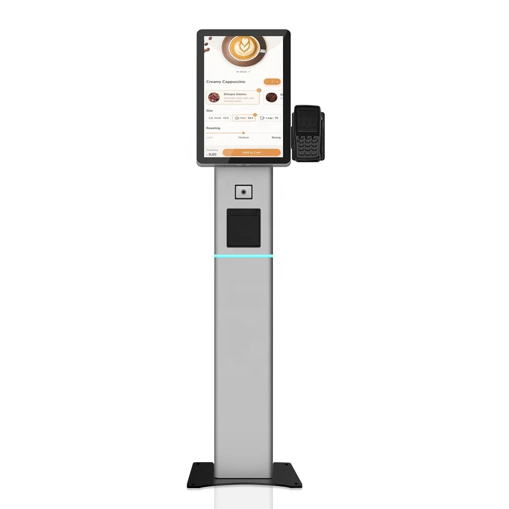 Touch screen kiosk pos terminal ordering kiosk nfc